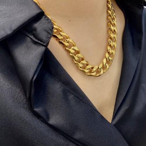 Hexagonal chain heavy metal chain necklace rugged solid