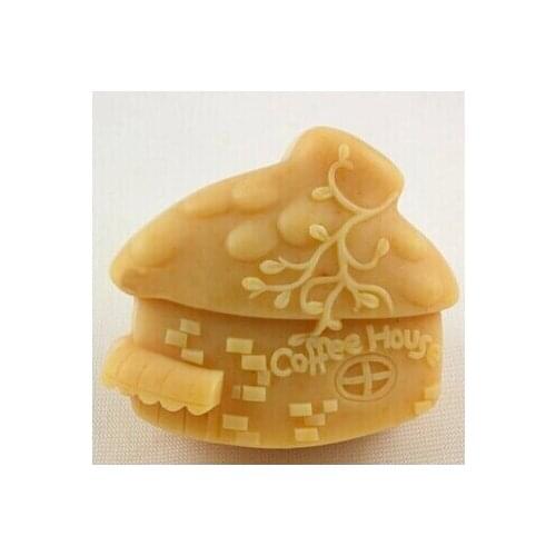 DIY coffee house modelling silicon soap mold Cake decoration mold Handmade soap mold fondant mold