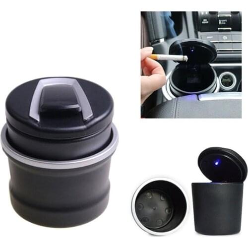 Special car ashtray Car ashtray LED light Special car black ashtray plastic P6V9