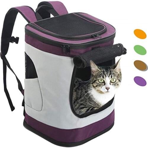 Pet Cat Carrying Bag Case Breathable Double Shoulder Backpack Pet Carrier Airline Travel Bag For Small Cat And Puppy Dog