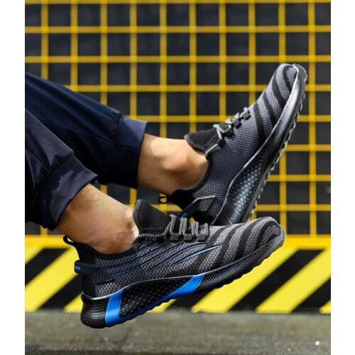 Four Seasons Safety Shoes Men Puncture-Proof Work Sneakers Men Steel Toe Shoes Work Boots Indestructible Safety Boots Male Shoes