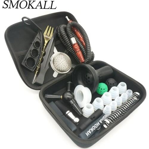 1Set Shisha Accessories With Oil Catcher Fork Mouthpiece Hose Silencer Ball Hookah Completa Chicha Narguile Boquillas Cachimba