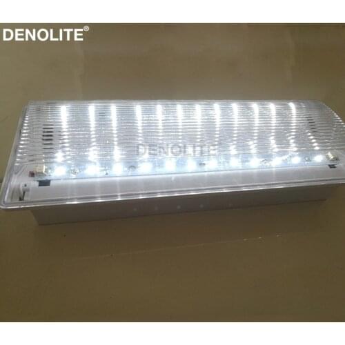 DENOLITE AC85-265V Wall Mounted Led EXIT Emergency Light Non-maintained LED Indicator Sign Light With Lithium Battery SORTIE