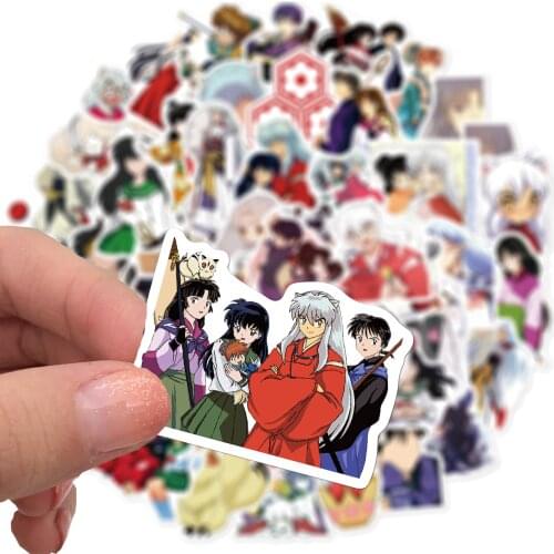 10/50/100Pcs Cartoon Inuyasha Anime Stickers Graffiti Skateboard Laptop Guitar Suitcase Phone Decals Children Stickers Toy Gift