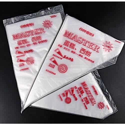 100pcs / disposable decorating bag jam chocolate pastry bag milking bag Silk Flower Tool chocolate cream cake decoration tool