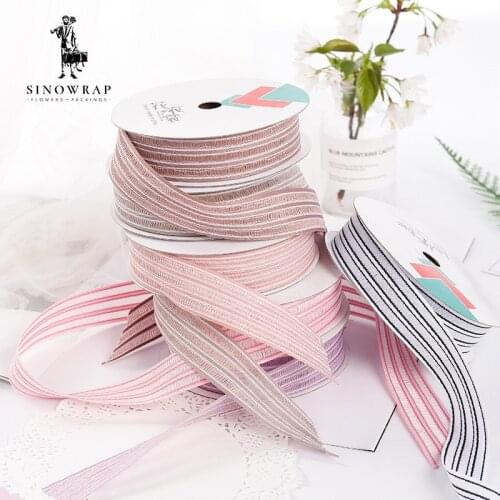 2.6cm*20yards Flower Bouquet Gift Box Packaging Ribbon Floral Material Ribbon Cake Ribbon
