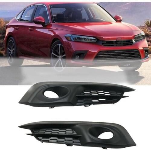 2Pcs Left And Right Car Front Side Bumper Fog Lamps Grille Trim Frame Fit For Honda Civic 2016-2018 Fog Lights Grille Cover