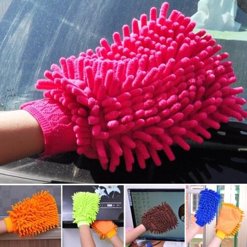2 pcs Chenille Gloves Clean Gloves Washing Towels Household Cleaning Helper Microfiber Cloth Cleaning Cloth