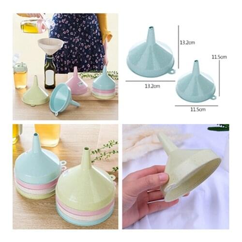 4 Color S/L Plastic Clear Funnel For Liquid Oil Perfume Diffuser Bottle Lab Laboratory Flask Funnels HighWater Kitchen Tool