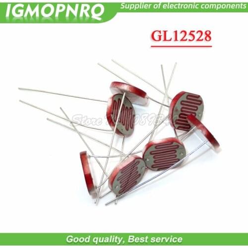 5pcs 12528 light dependent resistor photoresistor resistor GL12528 12mm photosensitive resistance 35515 IGMOPNRQ