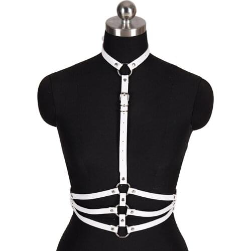 Punk Goth Accessories Harness Fashion Leather Womens Underwear Crop Tops Sword Belt Dress Dance Costume Bdsm Luxury Corset