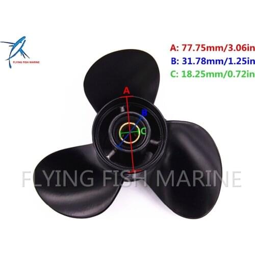 10-1/4 X 11 Boat Engine Aluminum Propeller for Suzuki Johnson Evinrude OMC 25HP 30HP Outboard Motor