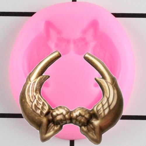 Angels Silicone Molds Cupcake Topper Fondant Mold DIY Baby Party Cake Decorating Tools Candy Clay Chocolate Gumpaste Molds