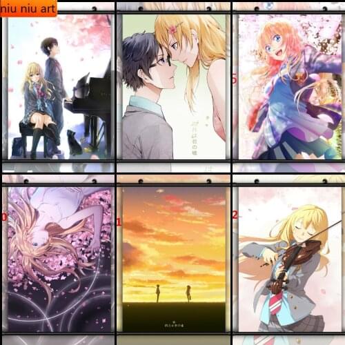 Your Lie In April Anime Diamond Mosaic Diamond Painting Diamond Inlay DIY Full Diamond Embroidery Living Room Home Decor