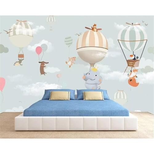 Beibehang Custom size Fantasy fashion stereo classic animal balloon bedroom living room wall paper papel de parede 3d wallpaper