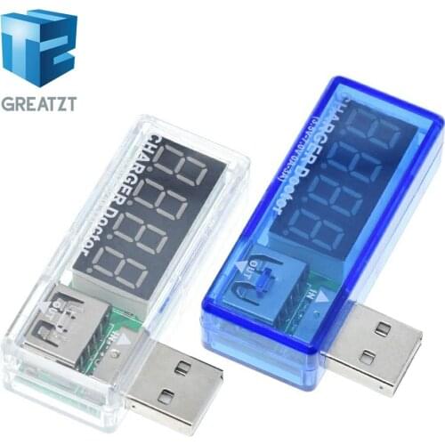 Digital USB Mobile Power charging current voltage Tester Meter Mini USB charger doctor voltmeter ammeter Turn transparent