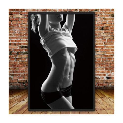 Gym Fitness Inspirational Decorative Painting Nordic Vertical Beauty Slimming Pictures Hanging Wall Poster Musclenerd Art Canvas