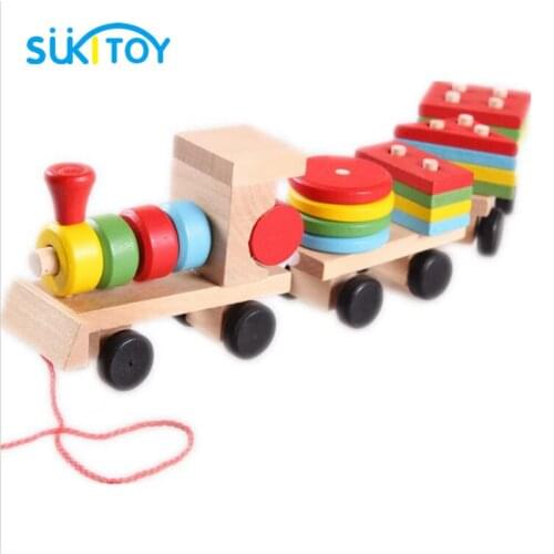 Wooden Shape Matching Toys For Children Boys Classic Train Models Building Blocks Oyuncak Montessori Game Brinquedo Oyuncaklar
