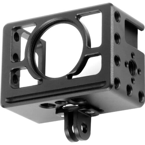 Camera Cage Mount for Sony RX0 II RX0-2 Protective Metal Vlogging Holder with Cold Shoe 37mm Lens Filter Adapter 1/4'' 3/8'' r25