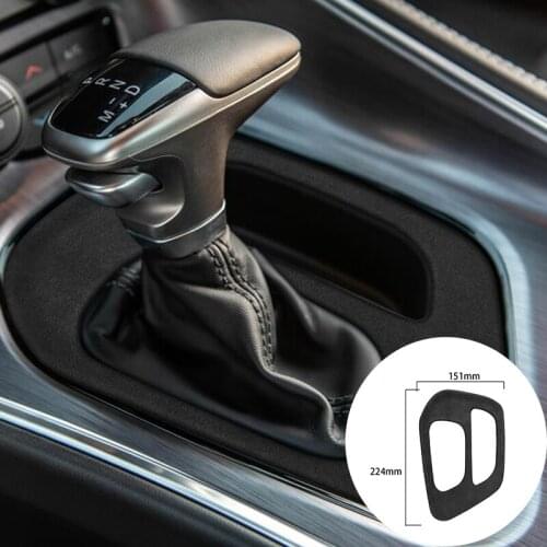 For Dodge Challenger 2015-2020 Alcantara Suede Wrap Car Knob Gears Head Panel Strip Covers Trim Sticker Internal Car-Styling