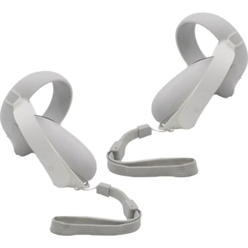Fixed Strap Sweat Absorption Anti-off Hand Knuckle Strap Set VR Glasses Accessories PU Handle Fixed Strap For Oculus Quest 2 VR