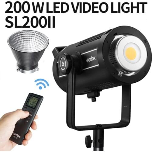 Godox SL200II SL-200W II LED Video Light 200W Bowens Mount Daylight Balanced 5600K 2.4G Wireless X System for Interview