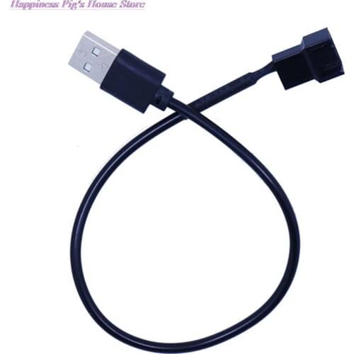 3/4pin Fan To USB Adapter Cables 3/4Pin Computer PC Fan Power Cable Connector Adapter 5V 30cm Connect