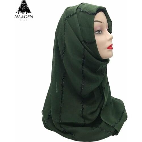 Hot sale Viscose Women scarves Glitter long muffler Islamic scarf Ladies shimmer wraps Solid plain shalws Muslim hijab 10pcs/lot