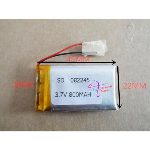 Best battery brand 3.7V 082245 802245 MP3 MP4 MPG polymer lithium battery GPS Bluetooth small toys