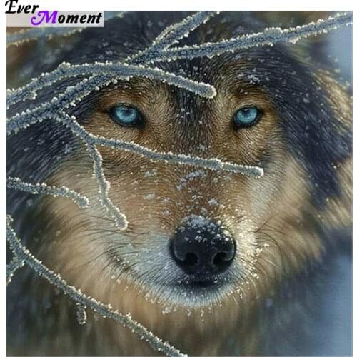 New diamond painting cross-stitch needlework wolf picture with rhinestones diamond mosaic unfinished diamond embroidery ASF115