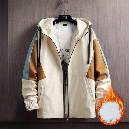 Autumn/Winter New Hooded Jacket Men Thick Plush Coats Warm Windbreaker Velvet Coats Casual Loose Cargo Outer Streetwear M-3/4XL