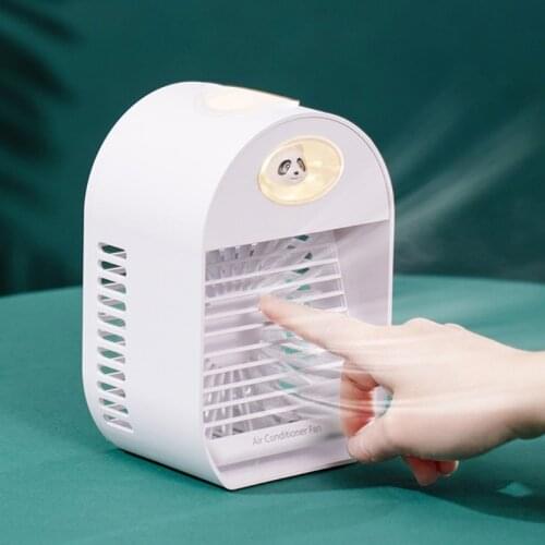 Portable Desktop Humidifying Air-Conditioning Fan Mini Air Cooler USB Charging