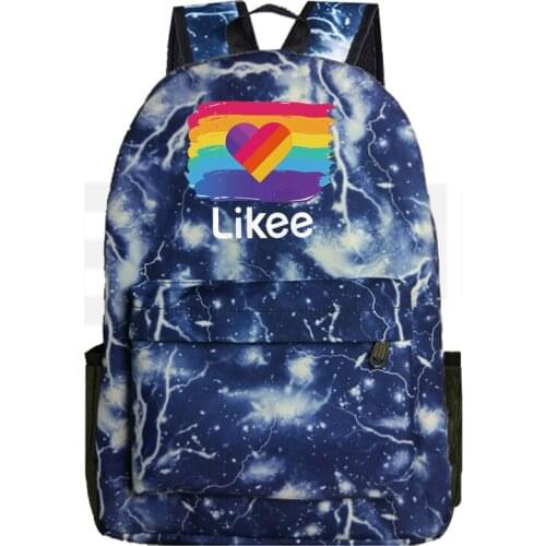 LIKEE Bag Pack "LIKEE 1 (Like Video)" Backpack Laptop Travel Men Russia Type Zipper Bookbag School Bags for Teenage Girls