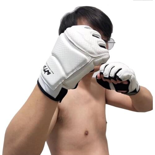 SINOBUDO WTF long tape Taekwondo Gloves Training Boxing Gloves Foot Guard Ankel Support One Set Foot and Gloves Protector