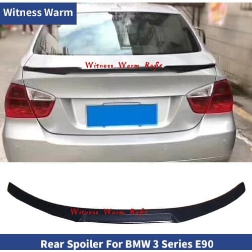 For BMW E90 Spoiler E90 Carbon Fiber 318i 320i 325i 330i E90 Rear Wings Trunk Lip Spoiler FRP 2006-2011