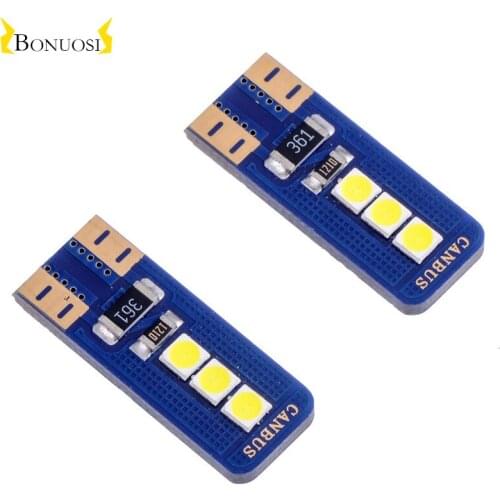 T10 Led Lights w5w Canbus White Turn Signal License Plate Car Clearance Bulb Door Reading Lamp 6 SMD 3030 12V 10pcs