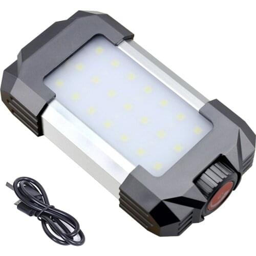 LED Work Light Searchlight 15W Power Bank 6000mAh USB Rechargeable Portable Lantern Outside Camping Hiking Tent Night Light