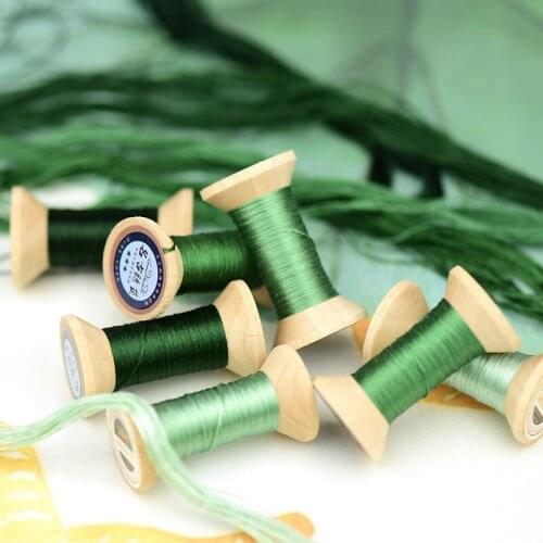 Dark green embroidery thread / silk thread / embroidery thread shaft / 20 meters each spool / handmade embroidery