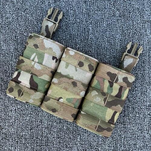 LV119 FCSK Vest Triple Magazine Pouch Tactical Military Airsoft Expansion Conversion Panel Bag Multicam 5.56/7.62 Magazine Bag