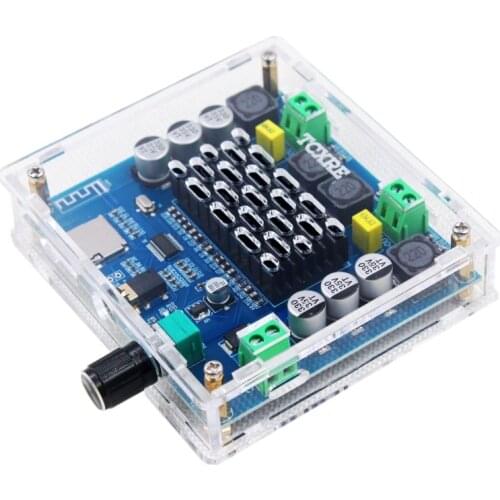 XH-A105 100W+100W Bluetooth 5.0 TDA7498 Digital Power amplifier Stereo Audio board AMP amplificador Support TF Card AUX