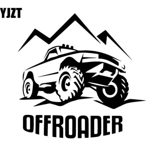 YJZT 16CM*15CM Off-road Vehicle Adventure Decorative Sticker Hot Car Decal Decoration Black/Silver C30-0428