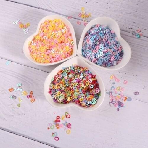 10g/720pcs/Bag 5mm AB Colorful Number Sequins PVC Paillettes DIY Wedding Sewing Material Fittings Craft Lentejuelas Accessories