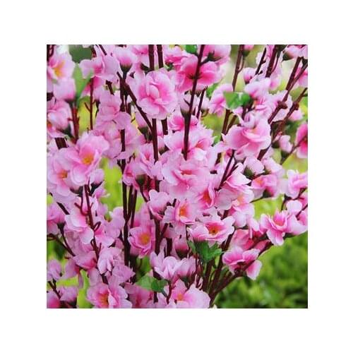 126CM/50inch Pink Artificial Peach Branches Cherry Blossom Silk Flowers Home Wedding party shop Decoration Flower 50pcs/lot