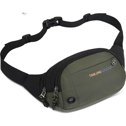 2021 Fashion Oxford Cloth Waist Bag Mens Universal Fanny Pack Sports Travel Outdoor Solid Color Chest Bag