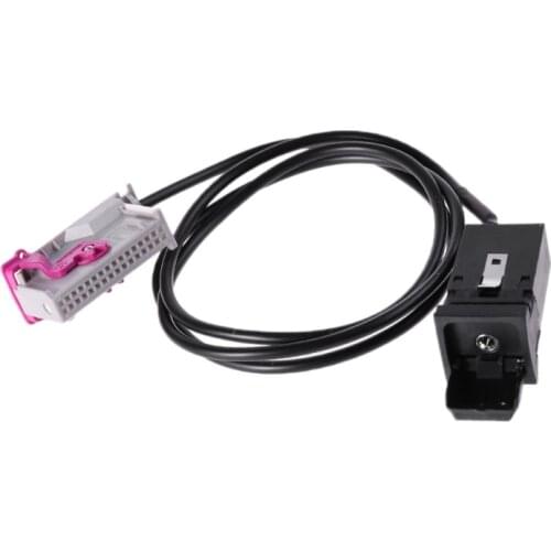 2021 New Car Aux-in RNS-E Navigation AUX Button Adapter Kit 32Pin Plug for audi