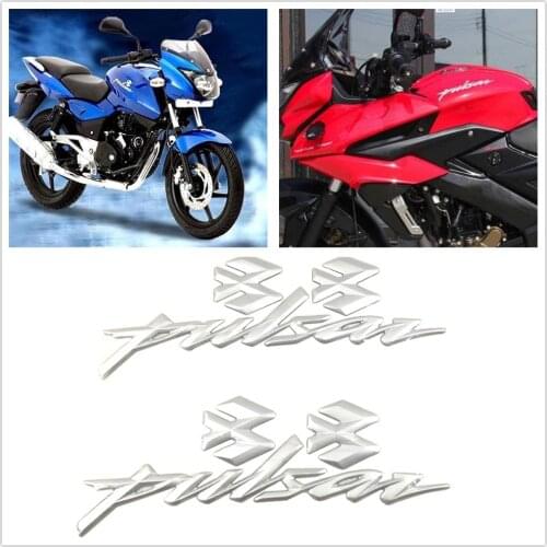 Motorcycle 3D Tank Wheel Logo Letters Graphics Sticker for Bajaj "Pulsar " 200 NS AS200 / 135 / 180 / 220 Emblem Badge Decal