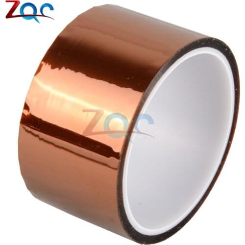 50mm 5cm x 30M High Temperature Resistant Heat Adhesive Tape Roll 100ft Polyimide Insulation Thermal Tape One side Self-adhesive
