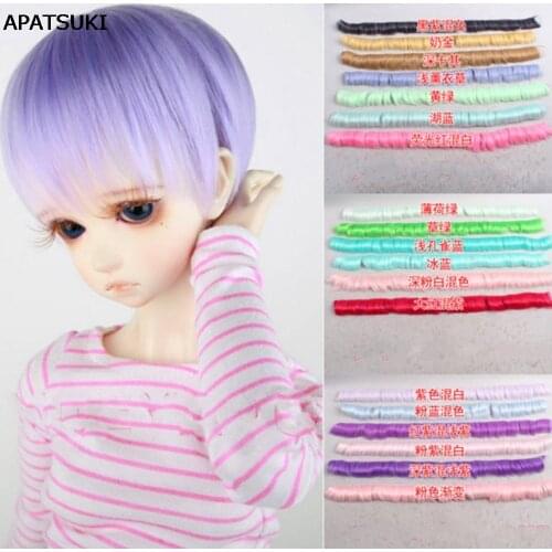 1pc 5*100cm Doll Accessories Short Straight DIY Fringe Hair Wigs Colorful Doll Hair for 1/3 1/4 1/6 BJD SD Doll Wig