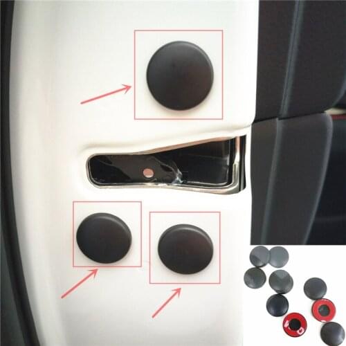 Car Door Lock Screw Protector Cover 12PCS For Audi A1 A2 A3 A4 A5 A6 A7 A8 Q2 Q3 Q5 Q7 S3 S4 S5 S6 S7 S8 TT TTS RS3 RS4 RS5 RS6