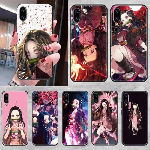 Demon slayer Kamado Nezuko Phone case For Huawei Honor 6 7 8 9 10 10i 20 A C X Lite Pro Play black 3D cell cover art hoesjes tpu